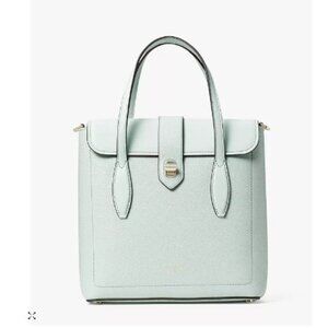Essential Medium North South Seafoam Leather Tote